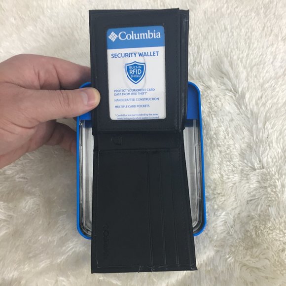 Columbia Black Leather RFID Shield Wallet & Case - Picture 7 of 8